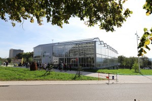 Construction de serres botaniques et de locaux au Jardin des Sciences